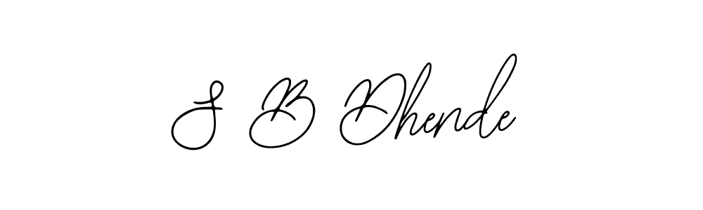 Also You can easily find your signature by using the search form. We will create S B Dhende name handwritten signature images for you free of cost using Bearetta-2O07w sign style. S B Dhende signature style 12 images and pictures png