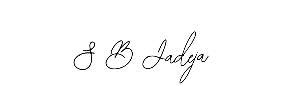 The best way (Bearetta-2O07w) to make a short signature is to pick only two or three words in your name. The name S B Jadeja include a total of six letters. For converting this name. S B Jadeja signature style 12 images and pictures png