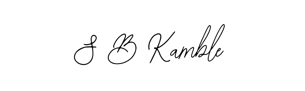 Make a beautiful signature design for name S B Kamble. With this signature (Bearetta-2O07w) style, you can create a handwritten signature for free. S B Kamble signature style 12 images and pictures png