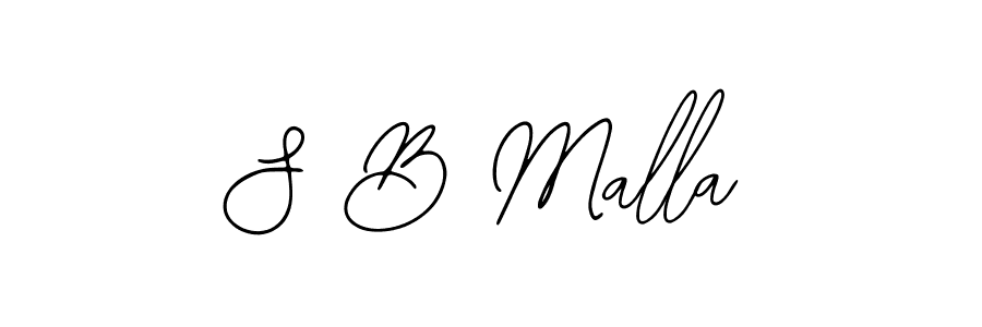 Design your own signature with our free online signature maker. With this signature software, you can create a handwritten (Bearetta-2O07w) signature for name S B Malla. S B Malla signature style 12 images and pictures png