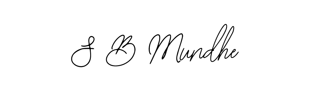 You should practise on your own different ways (Bearetta-2O07w) to write your name (S B Mundhe) in signature. don't let someone else do it for you. S B Mundhe signature style 12 images and pictures png