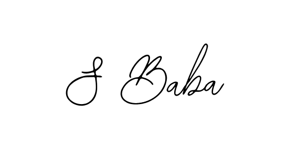 The best way (Bearetta-2O07w) to make a short signature is to pick only two or three words in your name. The name S Baba include a total of six letters. For converting this name. S Baba signature style 12 images and pictures png