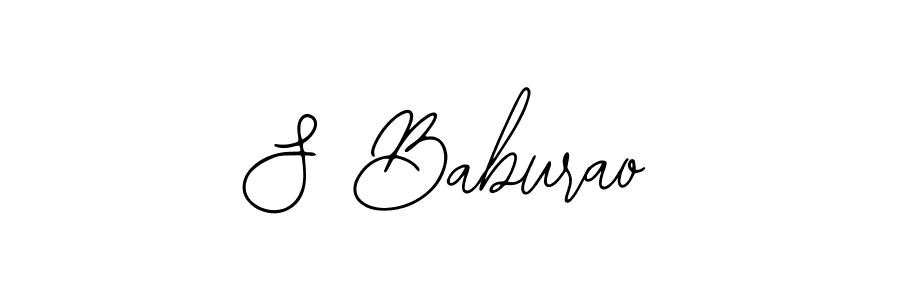 Use a signature maker to create a handwritten signature online. With this signature software, you can design (Bearetta-2O07w) your own signature for name S Baburao. S Baburao signature style 12 images and pictures png
