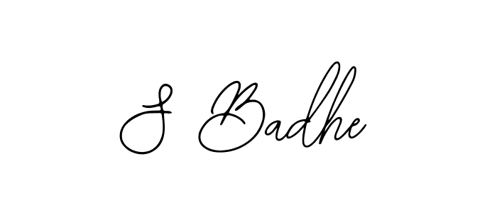 Make a beautiful signature design for name S Badhe. With this signature (Bearetta-2O07w) style, you can create a handwritten signature for free. S Badhe signature style 12 images and pictures png