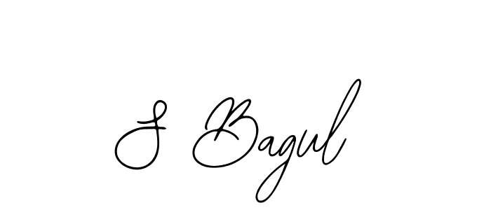 Use a signature maker to create a handwritten signature online. With this signature software, you can design (Bearetta-2O07w) your own signature for name S Bagul. S Bagul signature style 12 images and pictures png