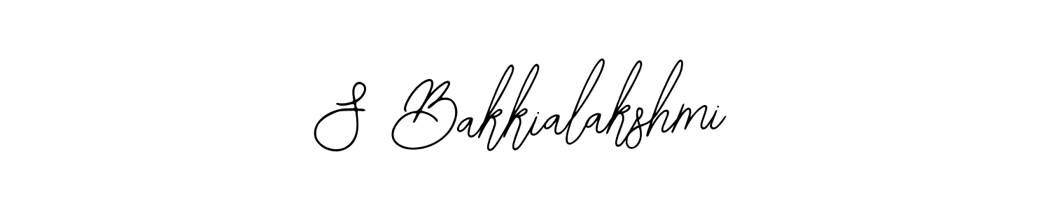 You should practise on your own different ways (Bearetta-2O07w) to write your name (S Bakkialakshmi) in signature. don't let someone else do it for you. S Bakkialakshmi signature style 12 images and pictures png