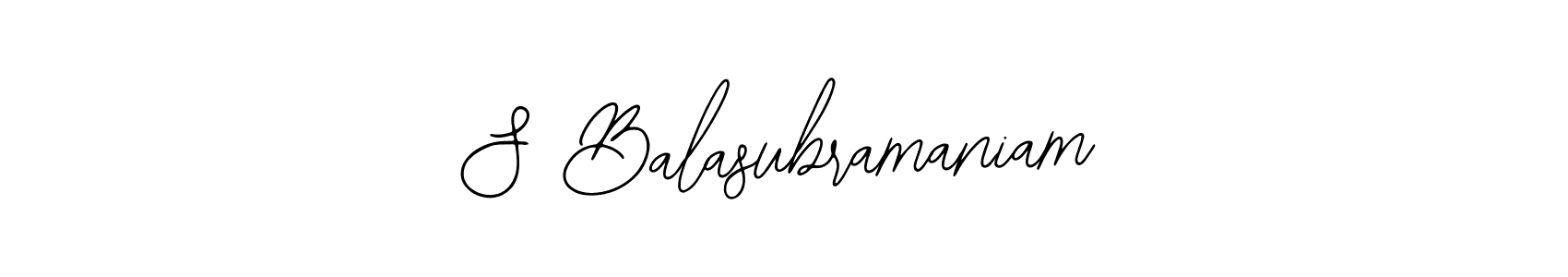 Create a beautiful signature design for name S Balasubramaniam. With this signature (Bearetta-2O07w) fonts, you can make a handwritten signature for free. S Balasubramaniam signature style 12 images and pictures png