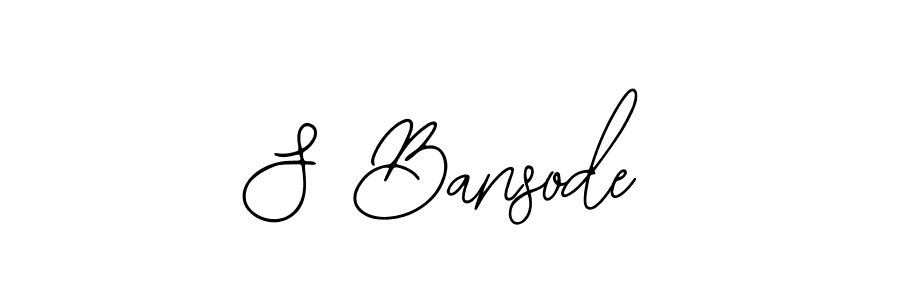 Also we have S Bansode name is the best signature style. Create professional handwritten signature collection using Bearetta-2O07w autograph style. S Bansode signature style 12 images and pictures png