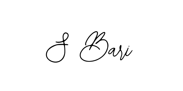 Design your own signature with our free online signature maker. With this signature software, you can create a handwritten (Bearetta-2O07w) signature for name S Bari. S Bari signature style 12 images and pictures png
