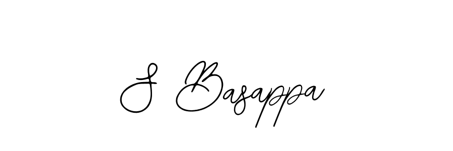 How to make S Basappa name signature. Use Bearetta-2O07w style for creating short signs online. This is the latest handwritten sign. S Basappa signature style 12 images and pictures png