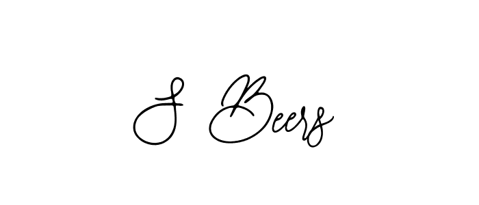 You should practise on your own different ways (Bearetta-2O07w) to write your name (S Beers) in signature. don't let someone else do it for you. S Beers signature style 12 images and pictures png