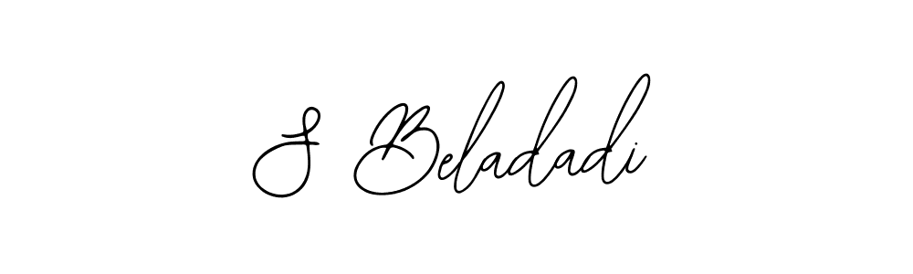 The best way (Bearetta-2O07w) to make a short signature is to pick only two or three words in your name. The name S Beladadi include a total of six letters. For converting this name. S Beladadi signature style 12 images and pictures png