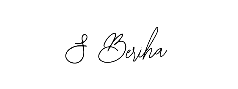 How to make S Beriha name signature. Use Bearetta-2O07w style for creating short signs online. This is the latest handwritten sign. S Beriha signature style 12 images and pictures png