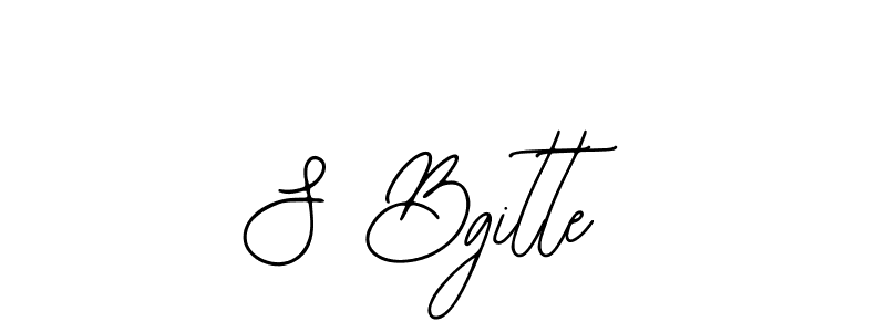 You should practise on your own different ways (Bearetta-2O07w) to write your name (S Bgitte) in signature. don't let someone else do it for you. S Bgitte signature style 12 images and pictures png