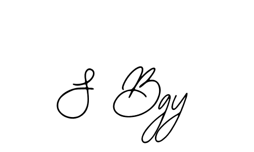 You should practise on your own different ways (Bearetta-2O07w) to write your name (S Bgy) in signature. don't let someone else do it for you. S Bgy signature style 12 images and pictures png