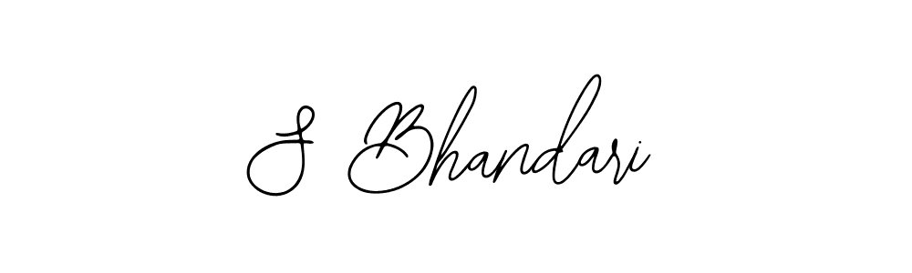 How to make S Bhandari name signature. Use Bearetta-2O07w style for creating short signs online. This is the latest handwritten sign. S Bhandari signature style 12 images and pictures png