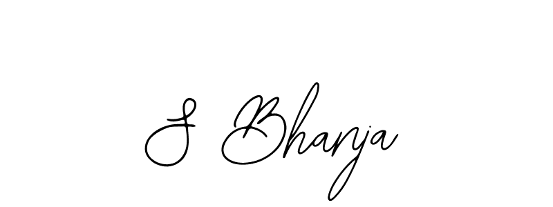 The best way (Bearetta-2O07w) to make a short signature is to pick only two or three words in your name. The name S Bhanja include a total of six letters. For converting this name. S Bhanja signature style 12 images and pictures png