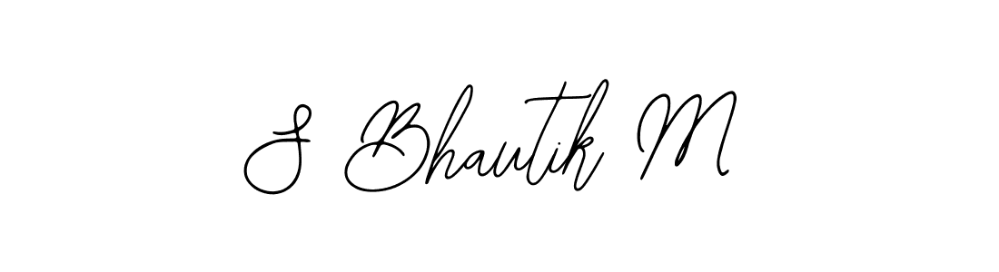 Design your own signature with our free online signature maker. With this signature software, you can create a handwritten (Bearetta-2O07w) signature for name S Bhautik M. S Bhautik M signature style 12 images and pictures png
