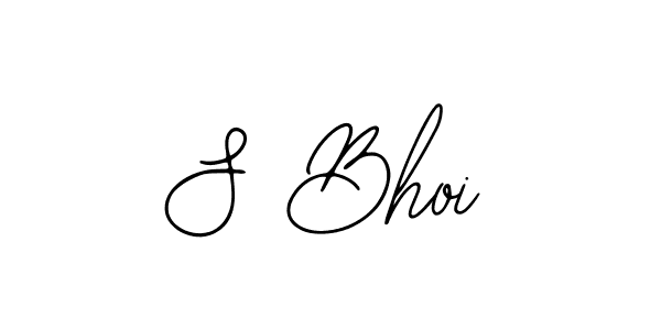 Design your own signature with our free online signature maker. With this signature software, you can create a handwritten (Bearetta-2O07w) signature for name S Bhoi. S Bhoi signature style 12 images and pictures png