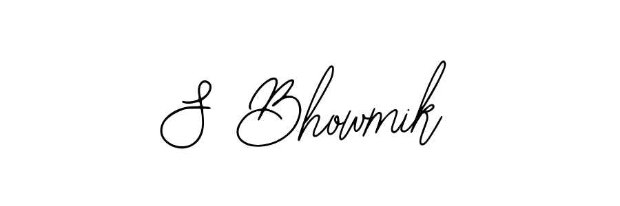 Make a beautiful signature design for name S Bhowmik. With this signature (Bearetta-2O07w) style, you can create a handwritten signature for free. S Bhowmik signature style 12 images and pictures png