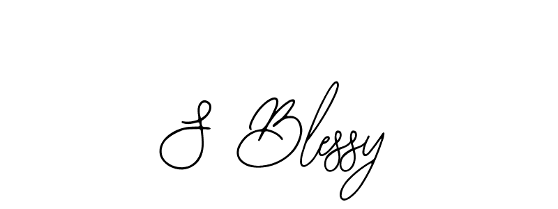 Also we have S Blessy name is the best signature style. Create professional handwritten signature collection using Bearetta-2O07w autograph style. S Blessy signature style 12 images and pictures png