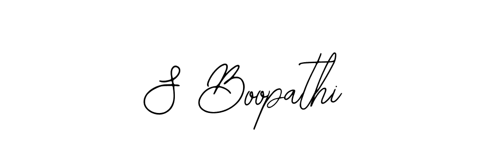 You should practise on your own different ways (Bearetta-2O07w) to write your name (S Boopathi) in signature. don't let someone else do it for you. S Boopathi signature style 12 images and pictures png