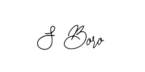 You should practise on your own different ways (Bearetta-2O07w) to write your name (S Boro) in signature. don't let someone else do it for you. S Boro signature style 12 images and pictures png