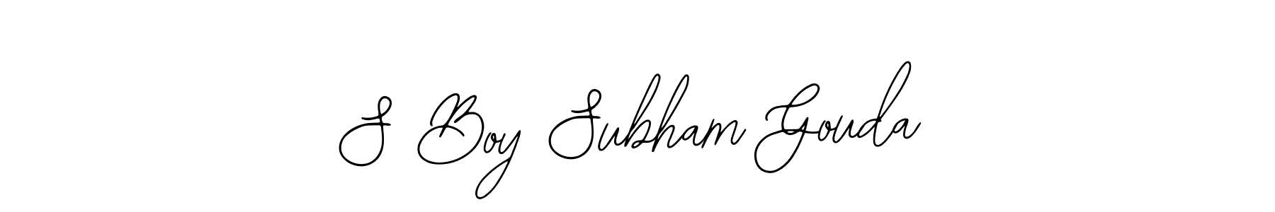 Bearetta-2O07w is a professional signature style that is perfect for those who want to add a touch of class to their signature. It is also a great choice for those who want to make their signature more unique. Get S Boy Subham Gouda name to fancy signature for free. S Boy Subham Gouda signature style 12 images and pictures png