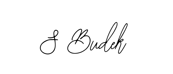 Create a beautiful signature design for name S Budek. With this signature (Bearetta-2O07w) fonts, you can make a handwritten signature for free. S Budek signature style 12 images and pictures png