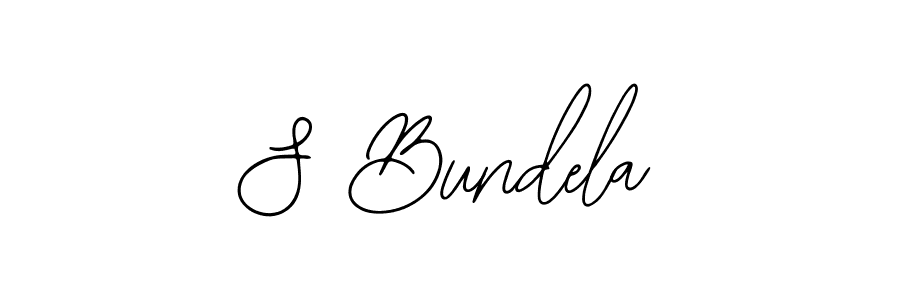 You should practise on your own different ways (Bearetta-2O07w) to write your name (S Bundela) in signature. don't let someone else do it for you. S Bundela signature style 12 images and pictures png