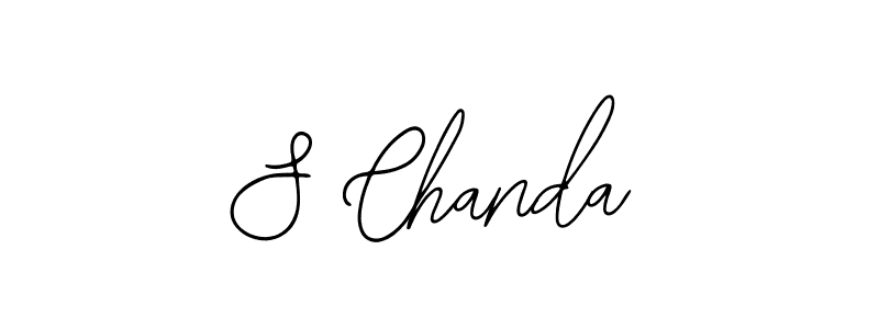 How to make S Chanda name signature. Use Bearetta-2O07w style for creating short signs online. This is the latest handwritten sign. S Chanda signature style 12 images and pictures png