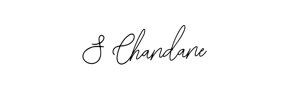 How to make S Chandane name signature. Use Bearetta-2O07w style for creating short signs online. This is the latest handwritten sign. S Chandane signature style 12 images and pictures png