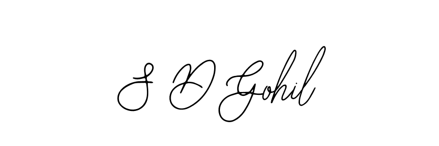 Bearetta-2O07w is a professional signature style that is perfect for those who want to add a touch of class to their signature. It is also a great choice for those who want to make their signature more unique. Get S D Gohil name to fancy signature for free. S D Gohil signature style 12 images and pictures png
