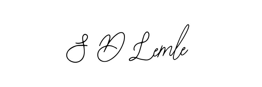 How to make S D Lemle name signature. Use Bearetta-2O07w style for creating short signs online. This is the latest handwritten sign. S D Lemle signature style 12 images and pictures png