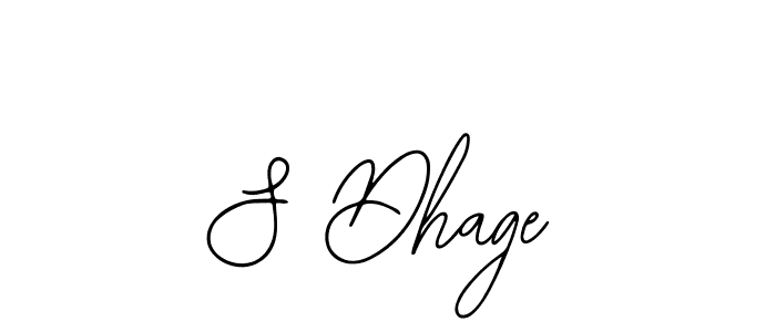 Also we have S Dhage name is the best signature style. Create professional handwritten signature collection using Bearetta-2O07w autograph style. S Dhage signature style 12 images and pictures png