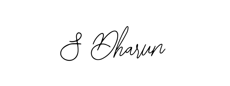 How to make S Dharun name signature. Use Bearetta-2O07w style for creating short signs online. This is the latest handwritten sign. S Dharun signature style 12 images and pictures png