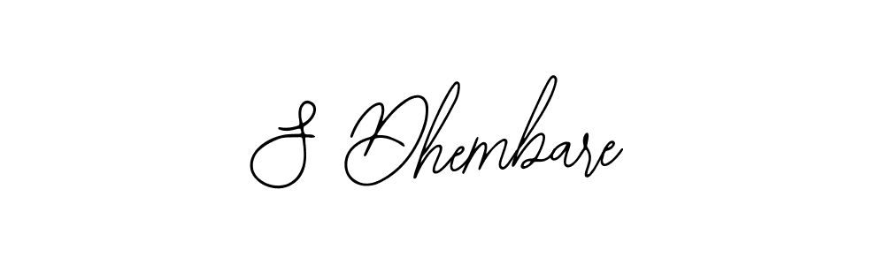 Use a signature maker to create a handwritten signature online. With this signature software, you can design (Bearetta-2O07w) your own signature for name S Dhembare. S Dhembare signature style 12 images and pictures png