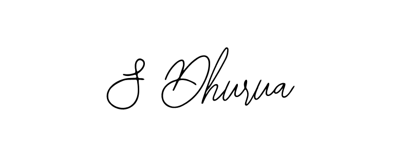 Use a signature maker to create a handwritten signature online. With this signature software, you can design (Bearetta-2O07w) your own signature for name S Dhurua. S Dhurua signature style 12 images and pictures png