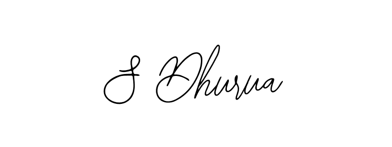 Use a signature maker to create a handwritten signature online. With this signature software, you can design (Bearetta-2O07w) your own signature for name S Dhurua. S Dhurua signature style 12 images and pictures png