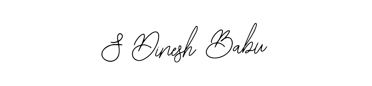 How to make S Dinesh Babu name signature. Use Bearetta-2O07w style for creating short signs online. This is the latest handwritten sign. S Dinesh Babu signature style 12 images and pictures png