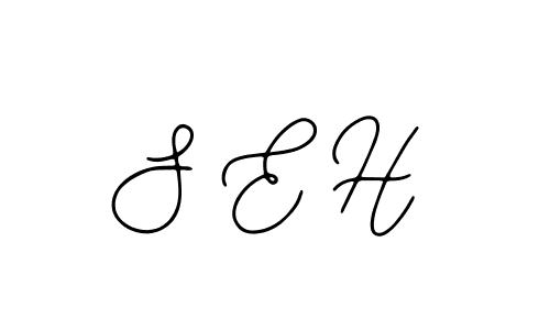 Make a beautiful signature design for name S E H. With this signature (Bearetta-2O07w) style, you can create a handwritten signature for free. S E H signature style 12 images and pictures png