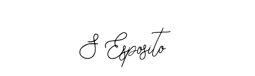 How to make S Esposito name signature. Use Bearetta-2O07w style for creating short signs online. This is the latest handwritten sign. S Esposito signature style 12 images and pictures png