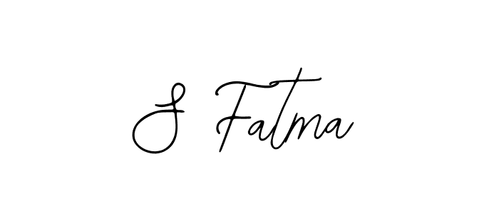 Also You can easily find your signature by using the search form. We will create S Fatma name handwritten signature images for you free of cost using Bearetta-2O07w sign style. S Fatma signature style 12 images and pictures png