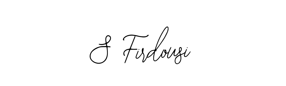 Make a beautiful signature design for name S Firdousi. With this signature (Bearetta-2O07w) style, you can create a handwritten signature for free. S Firdousi signature style 12 images and pictures png