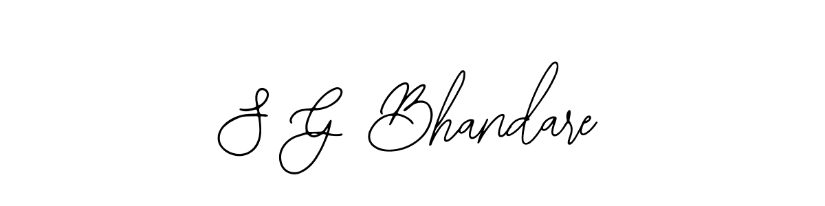 You should practise on your own different ways (Bearetta-2O07w) to write your name (S G Bhandare) in signature. don't let someone else do it for you. S G Bhandare signature style 12 images and pictures png