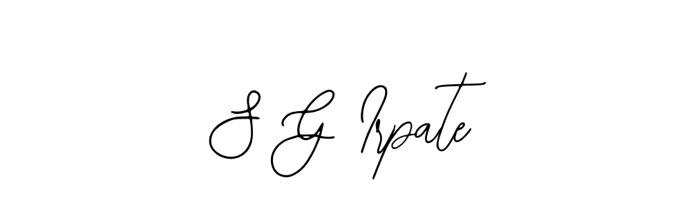 The best way (Bearetta-2O07w) to make a short signature is to pick only two or three words in your name. The name S G Irpate include a total of six letters. For converting this name. S G Irpate signature style 12 images and pictures png