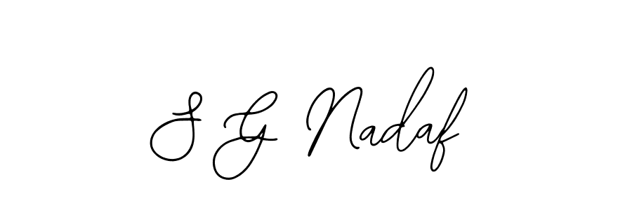 Also You can easily find your signature by using the search form. We will create S G Nadaf name handwritten signature images for you free of cost using Bearetta-2O07w sign style. S G Nadaf signature style 12 images and pictures png