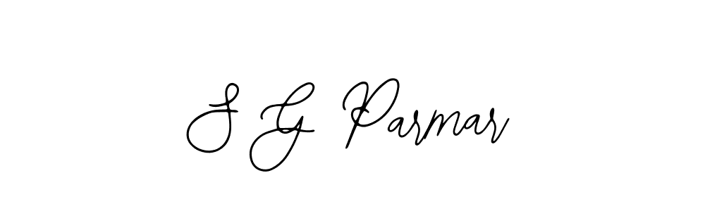 How to make S G Parmar name signature. Use Bearetta-2O07w style for creating short signs online. This is the latest handwritten sign. S G Parmar signature style 12 images and pictures png