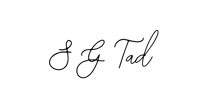How to make S G Tad name signature. Use Bearetta-2O07w style for creating short signs online. This is the latest handwritten sign. S G Tad signature style 12 images and pictures png