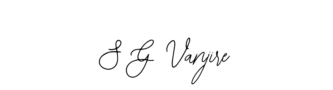 Also You can easily find your signature by using the search form. We will create S G Vanjire name handwritten signature images for you free of cost using Bearetta-2O07w sign style. S G Vanjire signature style 12 images and pictures png
